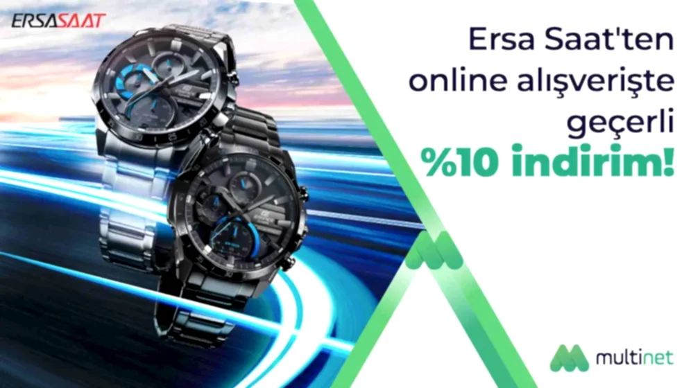 Ersa Saat'ten online alışverişte geçerli %10 indirim!